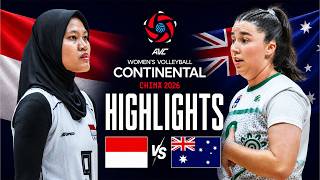 Indonesia 🇮🇩 vs Australia 🇦🇺 | Sorotan Pertandingan | Kejuaraan Bola Voli Putri AVC 2026