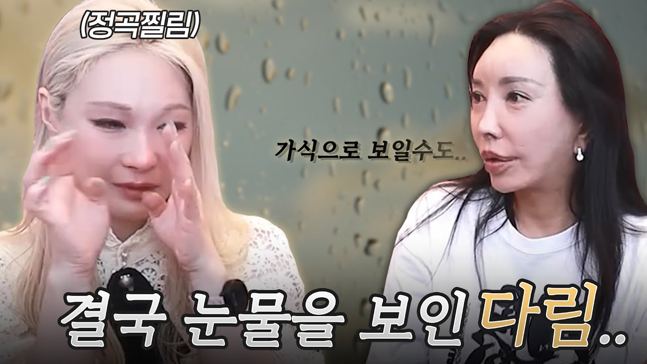 정곡을 제대로 찔린 다림이의 눙물...💧