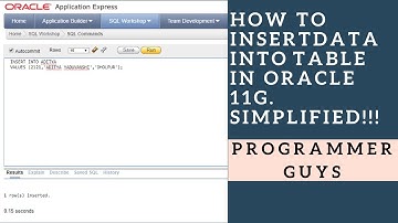 Add Data||Into A Table||In Oracle 11g||Express Edition|| Details|| In Hindi|Programmer Guys Channel.