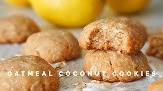 Crunchy & Chewy Oatmeal Coconut Cookies | Delicious No Eggs Cookie Recipe