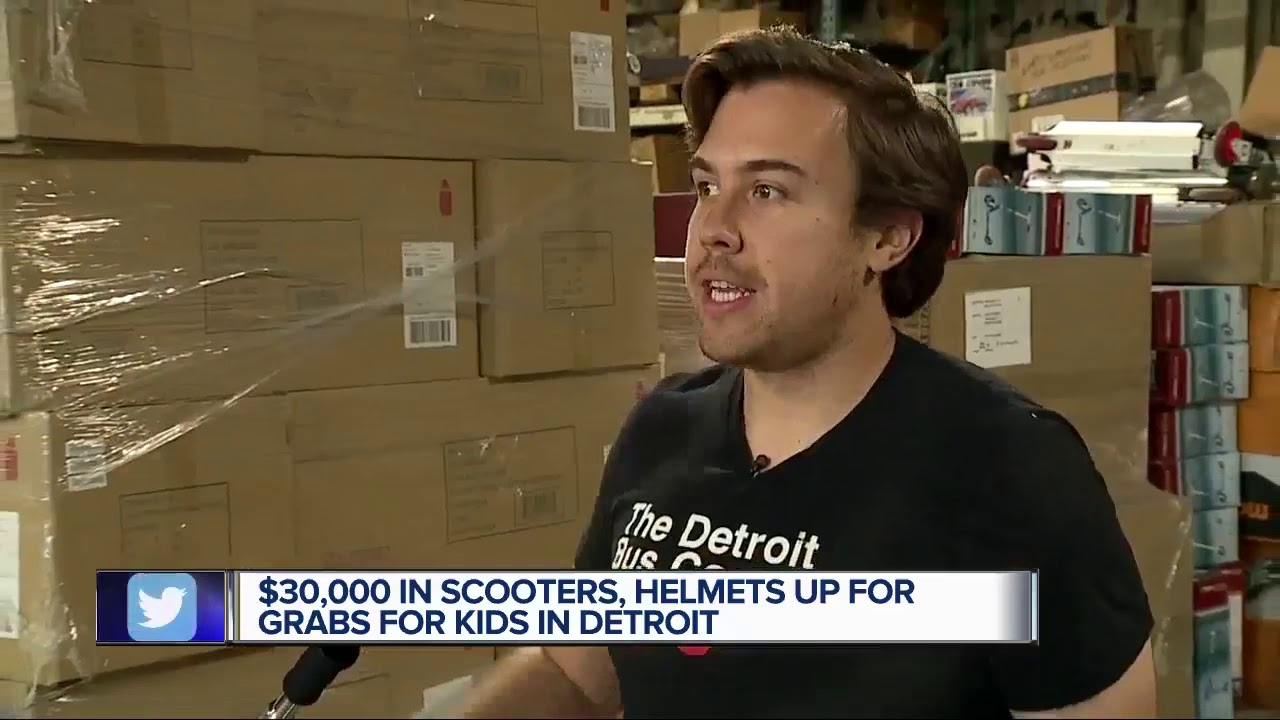 helmets poe $30K in scooter, helmets up for grabs for kids in Detroit