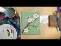How to Paint Arkansas State Flower The Apple Blossom - Easy Acrylic Painting Tutorial for Beginners