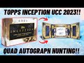 NEW! Topps Inception UCC 2022/23 box opening! Quad Auto Hunting!