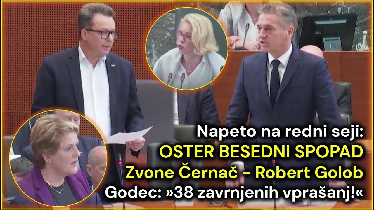 Burna razprava v DZ: Černač sooča, Golob ne odgovarja na vprašanja, UKZ pa jih zavrača (27. 1. 2025)