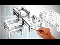 How to draw furniture - Easy Perspective Drawing 31 How to draw furniture - Easy Perspective Drawing 31
