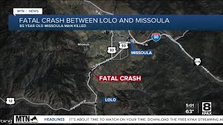 85-year-old man died in fatal crash between Lolo and Missoula
