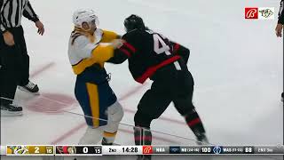 Jeannot drops the gloves with Kastelic
