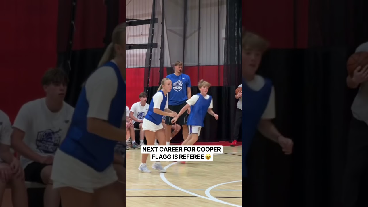 Cooper Flagg taking his role as a referee very seriously 😂