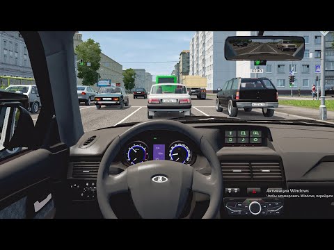 2014 Lada Priora Normal Driving - City Car Driving [Steering Wheel Gameplay]