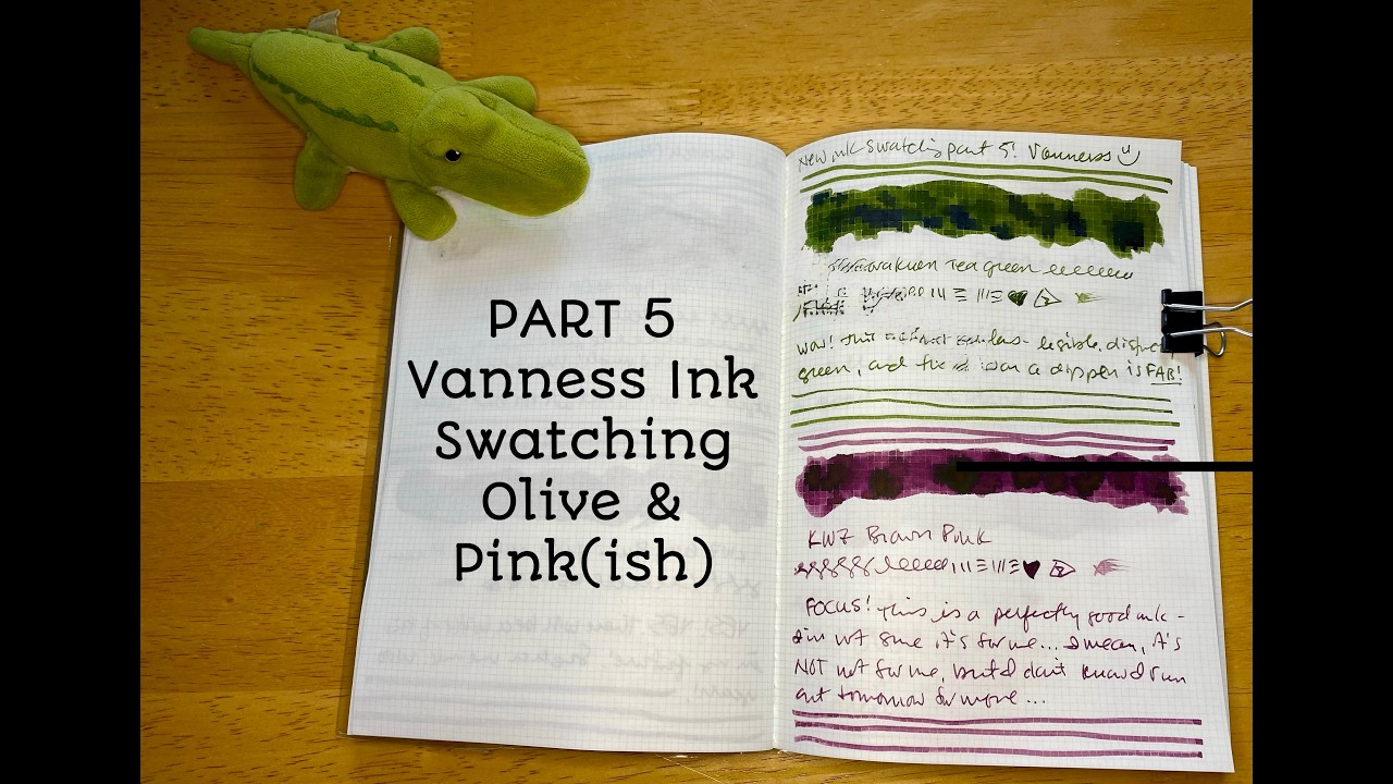 Pink-adjacent ink? Part 5 of Vanness Ink Sample Swatching--Kobe and KWZ