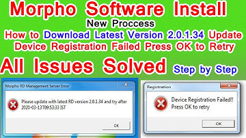 Morpho device registration failed press ok to retry | morpho rd service driver installation | error
