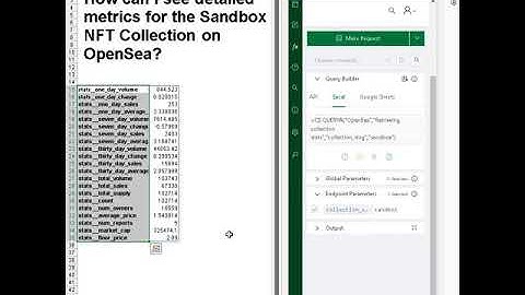 Get OpenSea data in Excel and Google Sheets - Retrieving collection stats