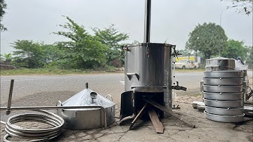 Nồi nấu rượu đun bằng củi không khê không cháy và nhanh như điện