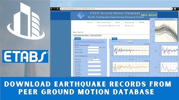 CSI ETABS - 20 - Download aardbevingsgegevens van PEER Ground Motion Database (ngawest2 berkeley)