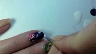 Australian Flag Nail Art Tutorial