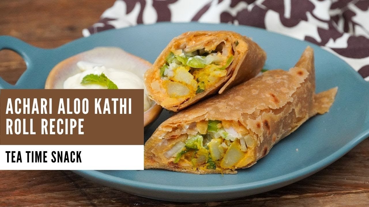 Hummus Achari Aloo Kathi Roll Evening Snack Recipes by Archana's Kitchen YouTube