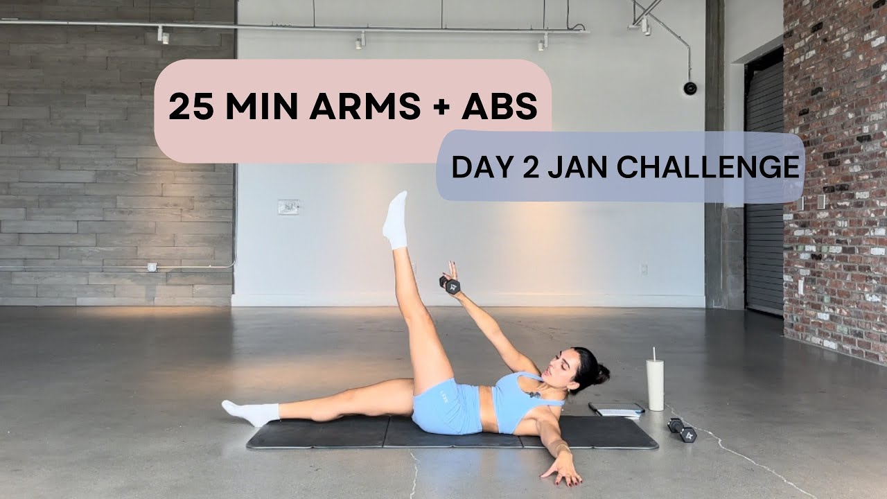 DAY 2 | 25 MIN ARMS + ABS | 14 DAY FULL BODY CHALLENGE