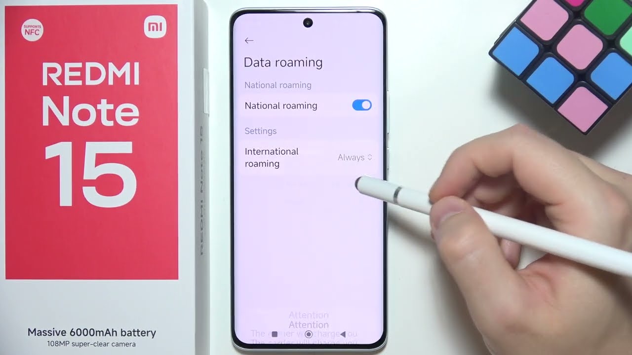 Redmi Note 15: Как включить/выключить роуминг