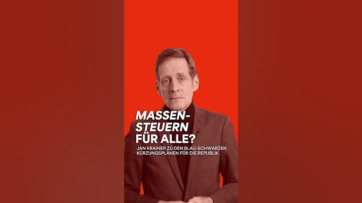 Jan Krainer: Massensteuern für alle?
