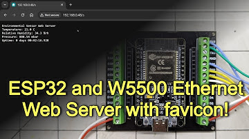 ESP32-DEV, W5500 Wired Ethernet Module, and BME-280 Web Server with Favicon!
