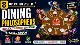 Dining Philosophers Problem in OS | Deadlock &amp; Synchronization Explained | OS Bangla Tutorial