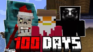 Surviving 100 Days in a Minecraft Horror Christmas World [FULL MOVIE]