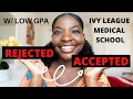 REJECTED FROM MEDICAL SCHOOL | FROM 0 ACCEPTANCES TO IVY LEAGUE MEDICAL SCHOOLS.