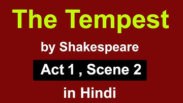 The Tempest Act 1 Scene 2 | explanation in hindi | summary | william shakespeare | isc | story