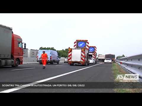 SCONTRO TRA CAMION IN AUTOSTRADA: UN FERITO | 06/06/2022