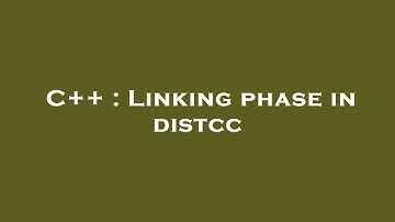 C++ : Linking phase in distcc