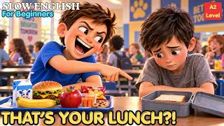 Leo Laughs at His Classmate’s Poor Lunch! Easy English Listening Story | Slow English Story A2