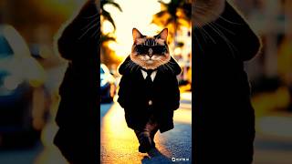 Cat James Bond Walking