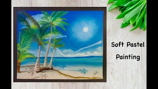 Landscape Painting/ Soft Pastel Art/ Beautiful Landscape drawing/ easy  Pastel painting/ DIY scenery