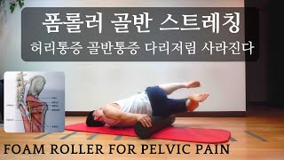 폼롤러 골반 스트레칭 허리통증 골반통증 다리저림 사라진다 foam roller for pelvic pain