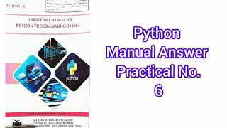 Python Programming Manual Answer K Scheme Practical No. 6 Net Worth