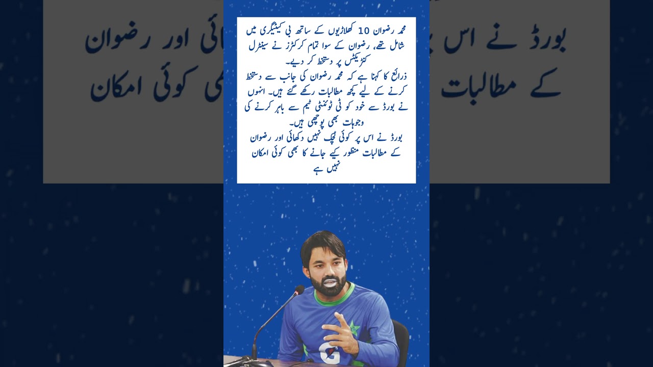 Muhammad Rizwan Vs PCB