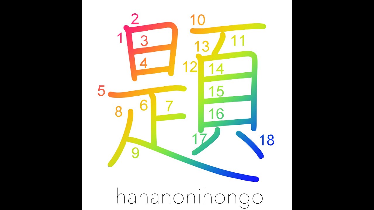 題 - topic/subject - Learn how to write Japanese Kanji 題 - hananonihongo ...