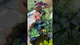 DIY Patio pond with fountain #cool #relaxing #Peaceful#waterfall #Backyard#Gazebo#best#beautiful