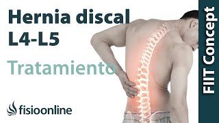 Tratamiento de hernia discal L4 y L5 derecha o cuarta y quinta vértebra lumbar