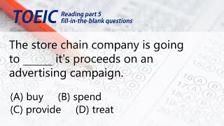 #102 TOEIC リーディングセクション PART5 穴埋め練習問題