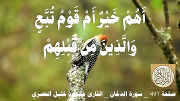 497 الصفحة   القرآن الكريم   سورة الدخان   بصوت الحصري