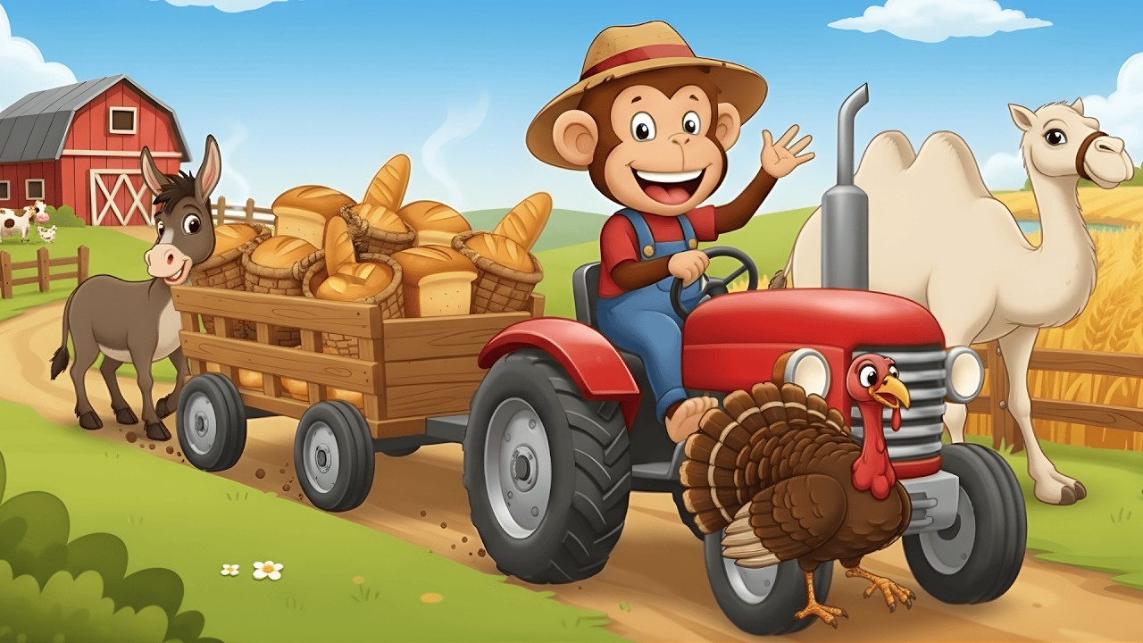 Monkey Farmer Fixes Tractor and Plows Beet Field - Farm Work | Tractor Monkey 🐒🚜