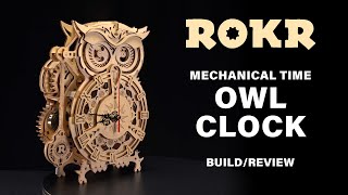 ROKR Mechanical Time Owl Clock | Build/Review | 3D Wooden Puzzle
