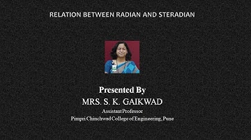 Relation between Radian and Steradian