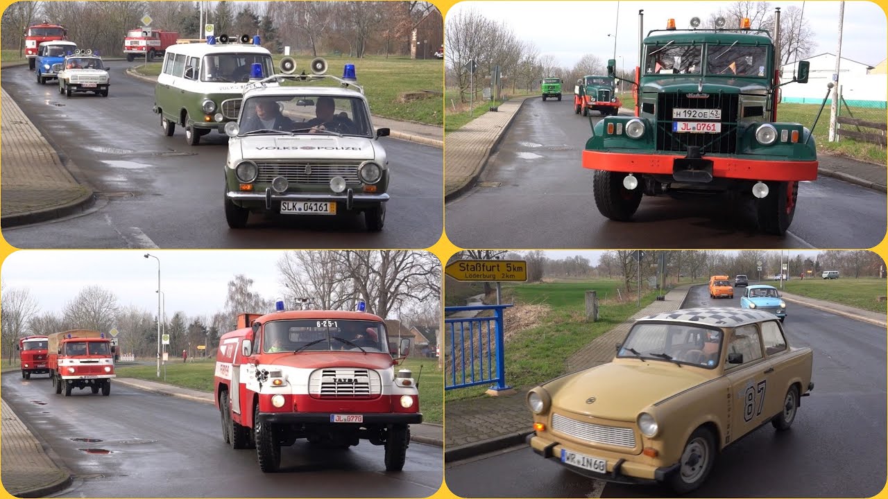 Volkspolizei, Feuerwehr und Oldtimer Ausfahrt durch Löderburg