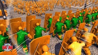 POLICE RESPOND TO ORANGE CIVILIAN RIOTS !  Toy Army Men Of War