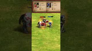 Lancelot (Britons) vs King Arthur (Britons) (AoE2) #Shorts