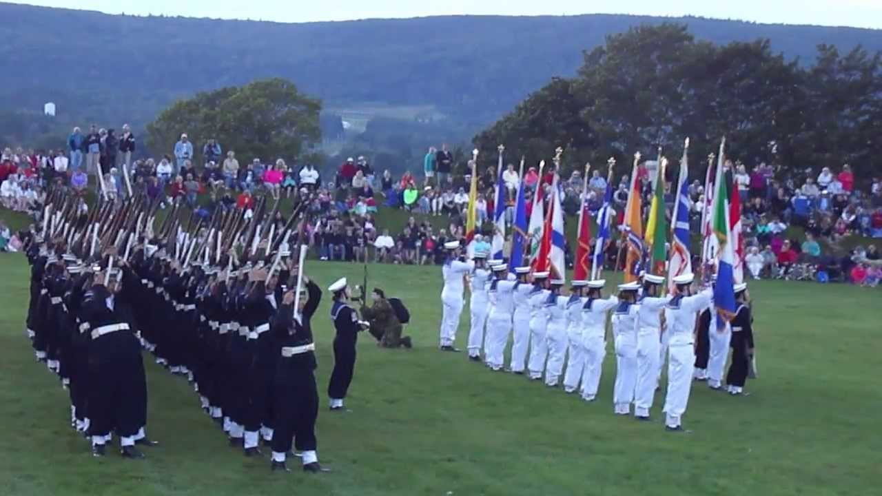 Sunset ceremony at Fort Anne with HMCS Acadia cadets 2013 YouTube
