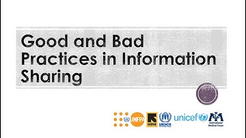 GBVIMS: Good and Bad Practices in Information Sharing