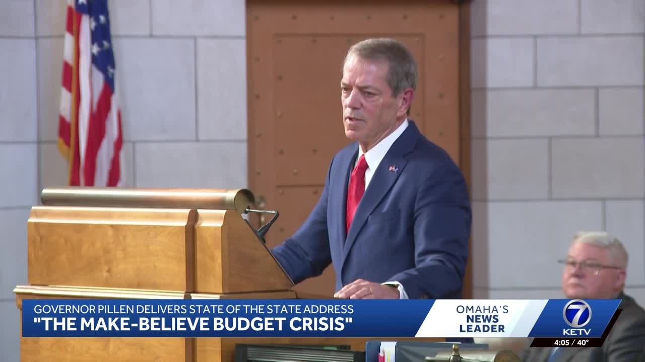 'The make-believe budget crisis': Nebraska Gov. Jim Pillen gives annual State of the State address